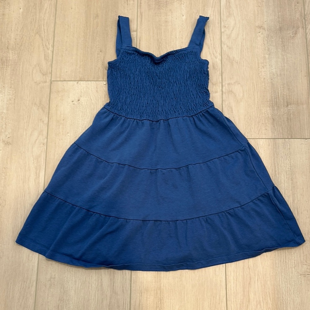 Mango Blue Sleeveless Sundress with Sweetheart Neckline (size 9-10, true size 8)